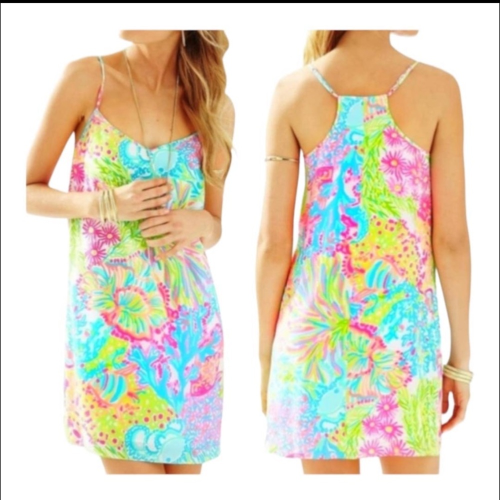 Lilly Pulitzer Dusk Silk Dress in Lover’s Coral - Size M